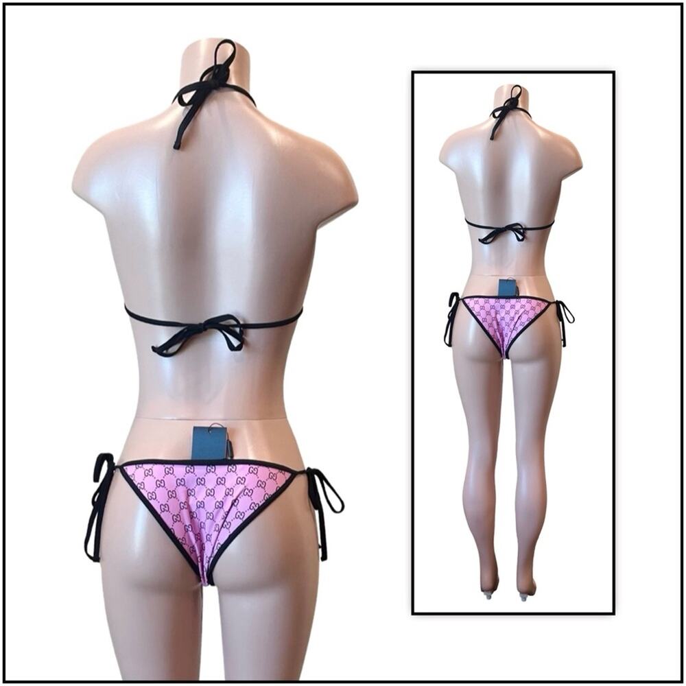 GG Monogram Color-block Vibrant Colored Bikini SZ L - Picture 8 of 15